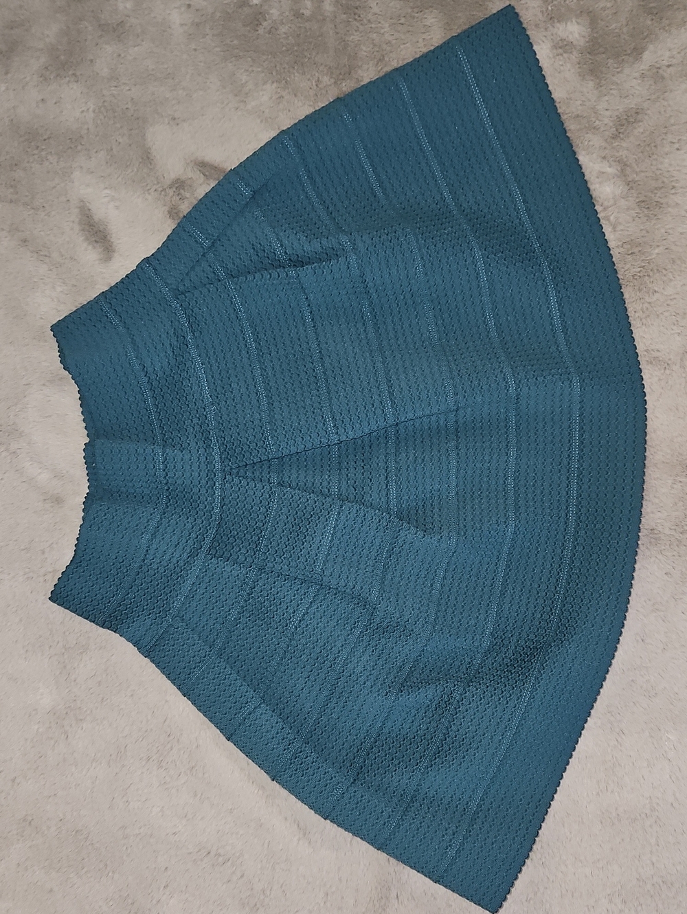 H&M Teal Textured A-Line Skirt